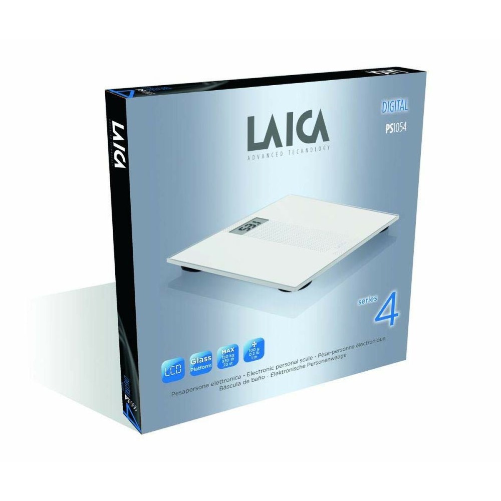 Balance Numérique de Salle de Bain LAICA PS1054 Blanc verre 150 kg