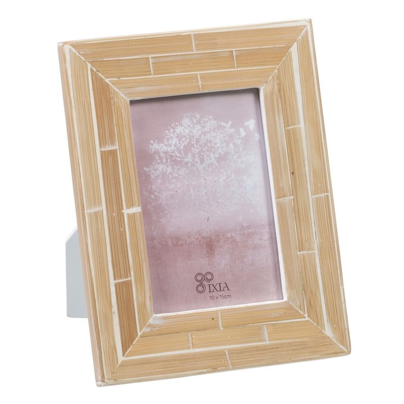 Cadre Photos Beige Bambou Bois MDF 17 x 1 x 22 cm