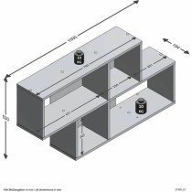 Regale FMD Anthrazit 100 x 53 x 19,5 cm