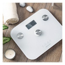 Digitale Personenwaage Cecotec EcoPower 10100 Full Healthy LCD 180 kg Weiß Glas 180 kg