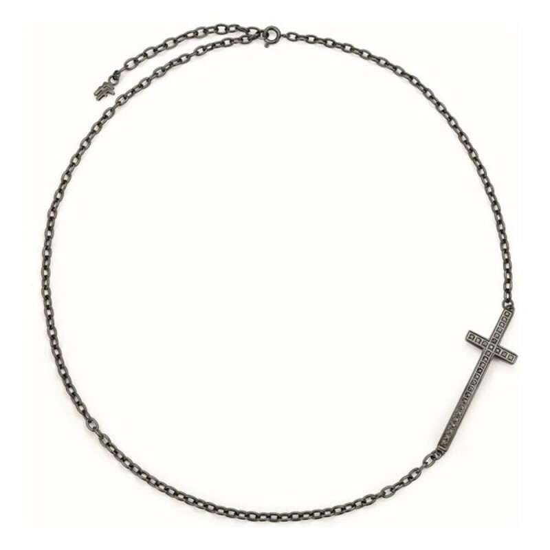 Ladies' Necklace Folli Follie 3N14T019KK_Plata Negra 45 cm