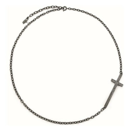 Collier Femme Folli Follie 3N14T019KK_Plata Negra 45 cm