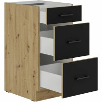 Kücheneinheit Schwarz noir Matte Hinterseite 40 cm