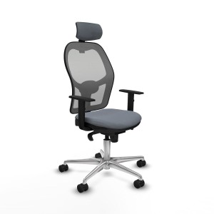 Chaise de Bureau avec Appui-tête Piqueras y Crespo 1D086N2 Gris