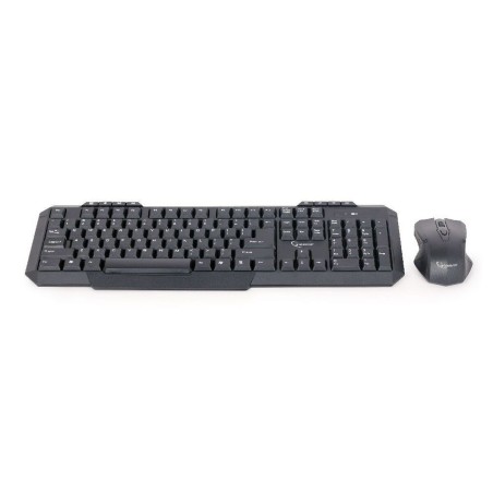 Tastatur mit Maus GEMBIRD KBS-WM-02 Schwarz Schwarzweiß QWERTY Qwerty US