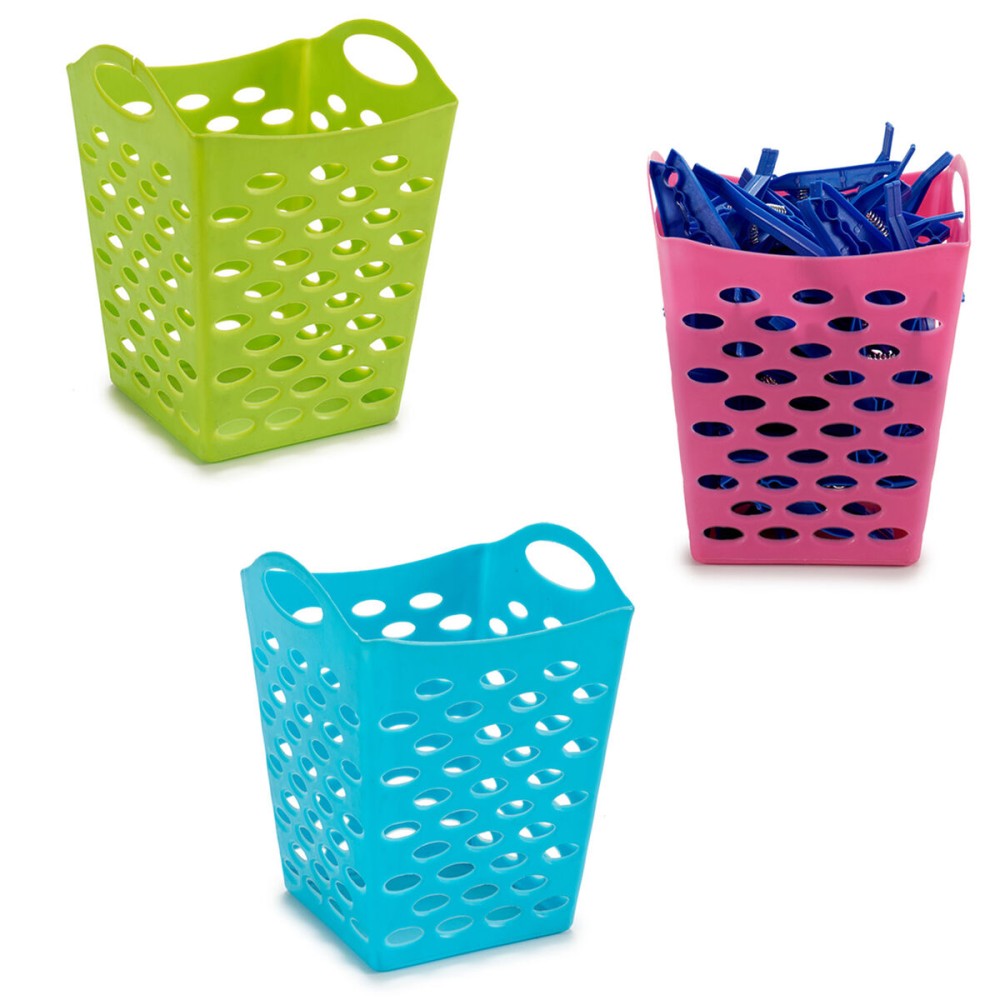 Panier pour pinces à linge Polyéthylène 13 x 17 x 13 cm (12 Unités)