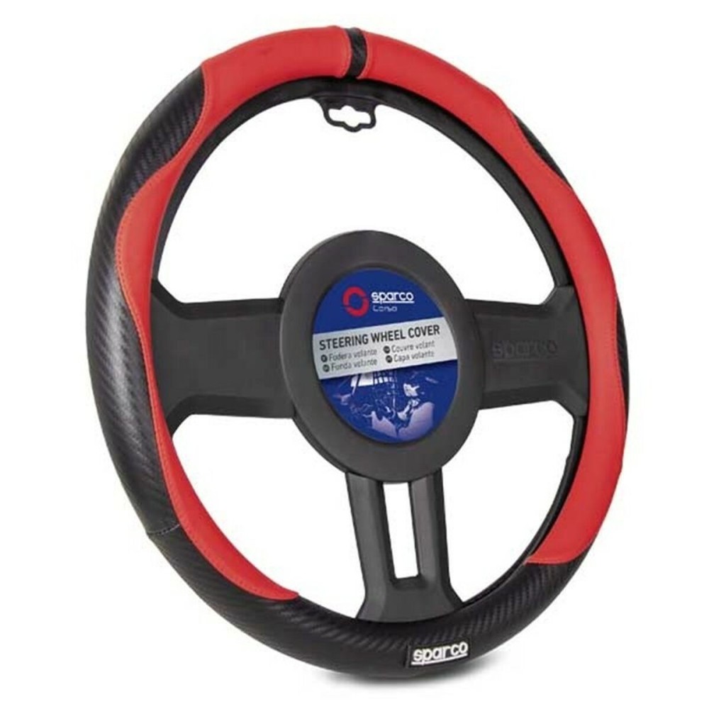 Housse pour volant Sparco SPCS128RS Ø 37-38 cm Rouge