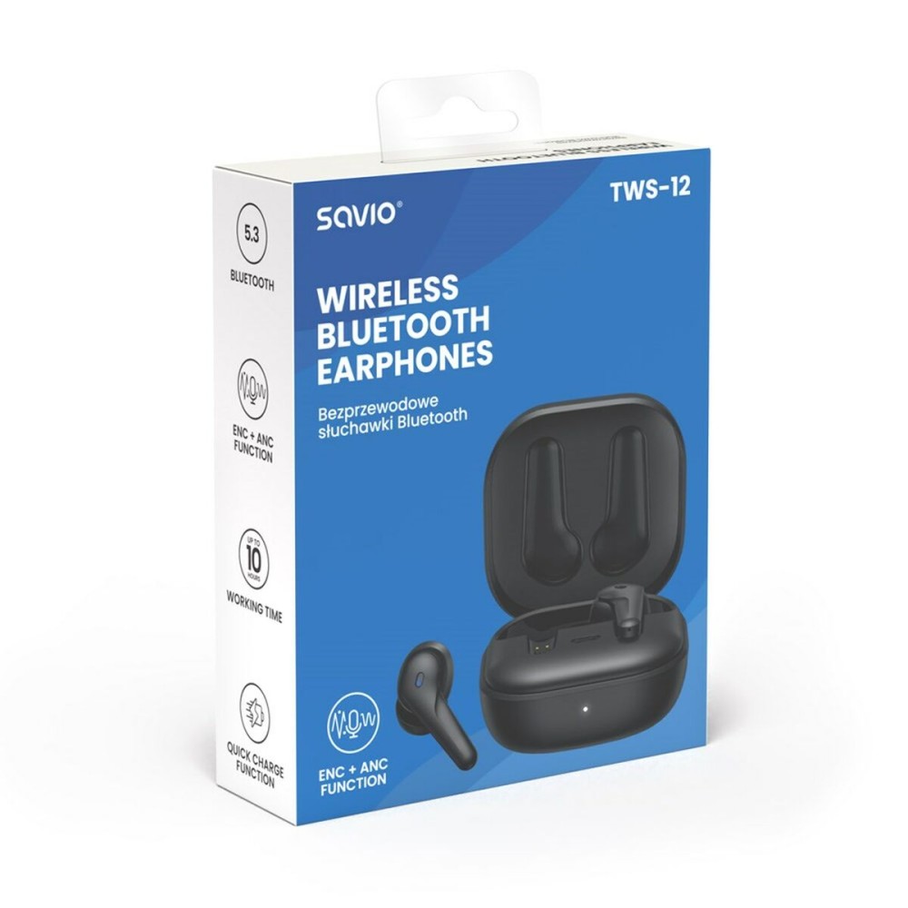 Écouteurs in Ear Bluetooth Savio TWS-12 Noir