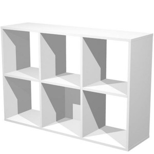 Regal Artexport Home Office 6 Fächer Weiß Melamine 104,1 x 29,2 x 69,8 cm