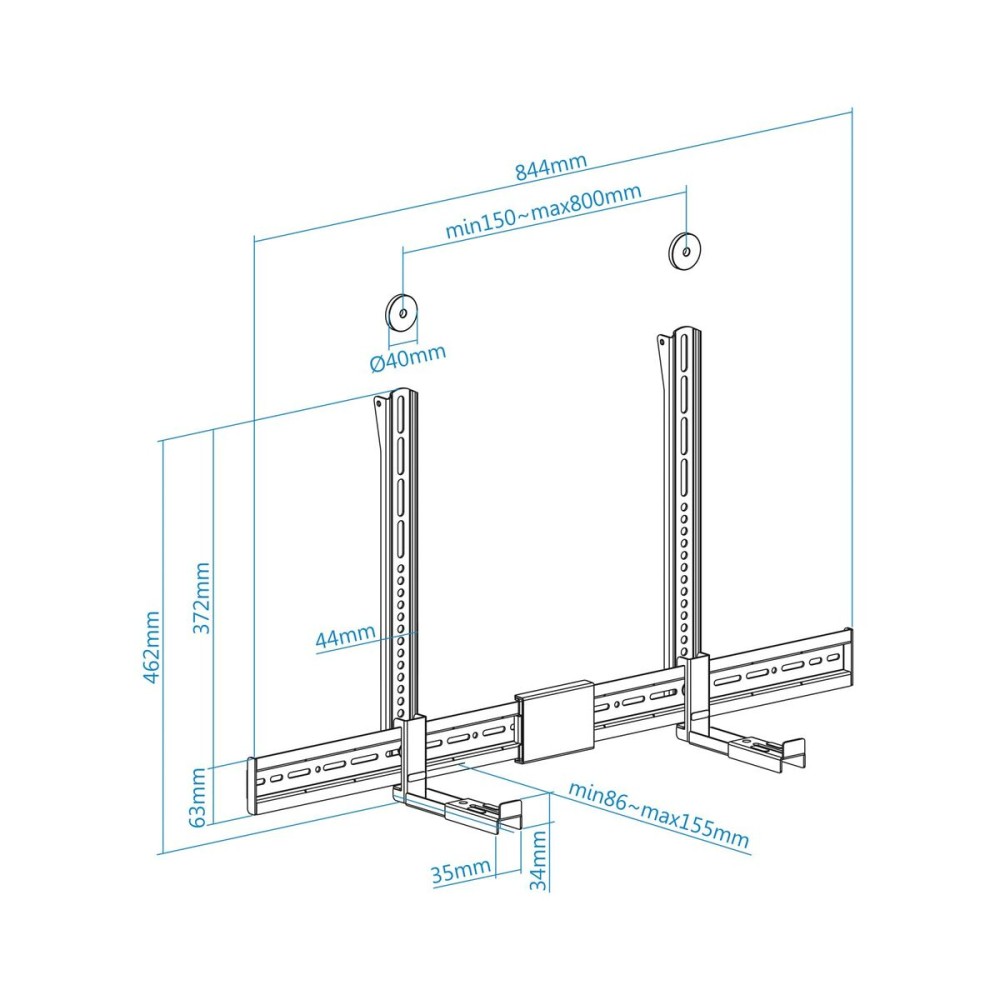 TV Mount TooQ Black