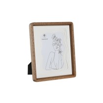Fotorahmen Home ESPRIT Weiß Braun Kristall Akazienholz Skandinavisch 22 x 2,8 x 27 cm