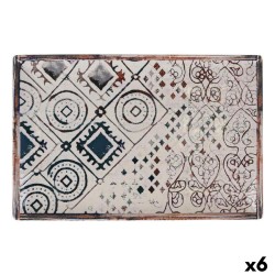 Kochschüssel La Mediterránea Grecia Porzellan rechteckig 30 x 20 x 2,5 cm (6 Stück)