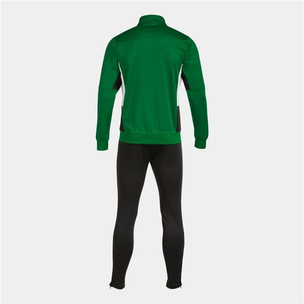Tracksuit for Adults Joma Sport Danubio II Black Green Children's Men 2 Pieces