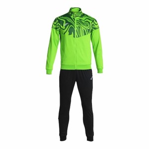 Tracksuit for Adults Joma Sport Lion II Black Green Men 2 Pieces