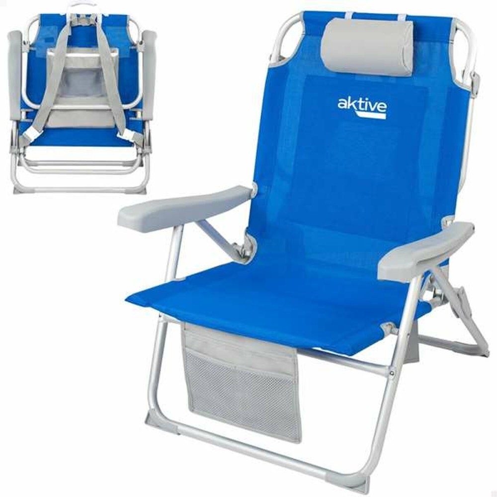 Beach Chair Aktive 55 x 66 x 86 cm Blue Grey