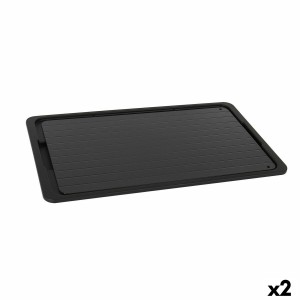 Plaque de Décongélation rapide des Aliments Percutti Noir 39 x 23 cm Fonction de dégivrage (2 Unités)