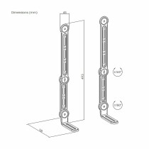 Support Haut-parleurs Aisens SPK03U-375 Noir