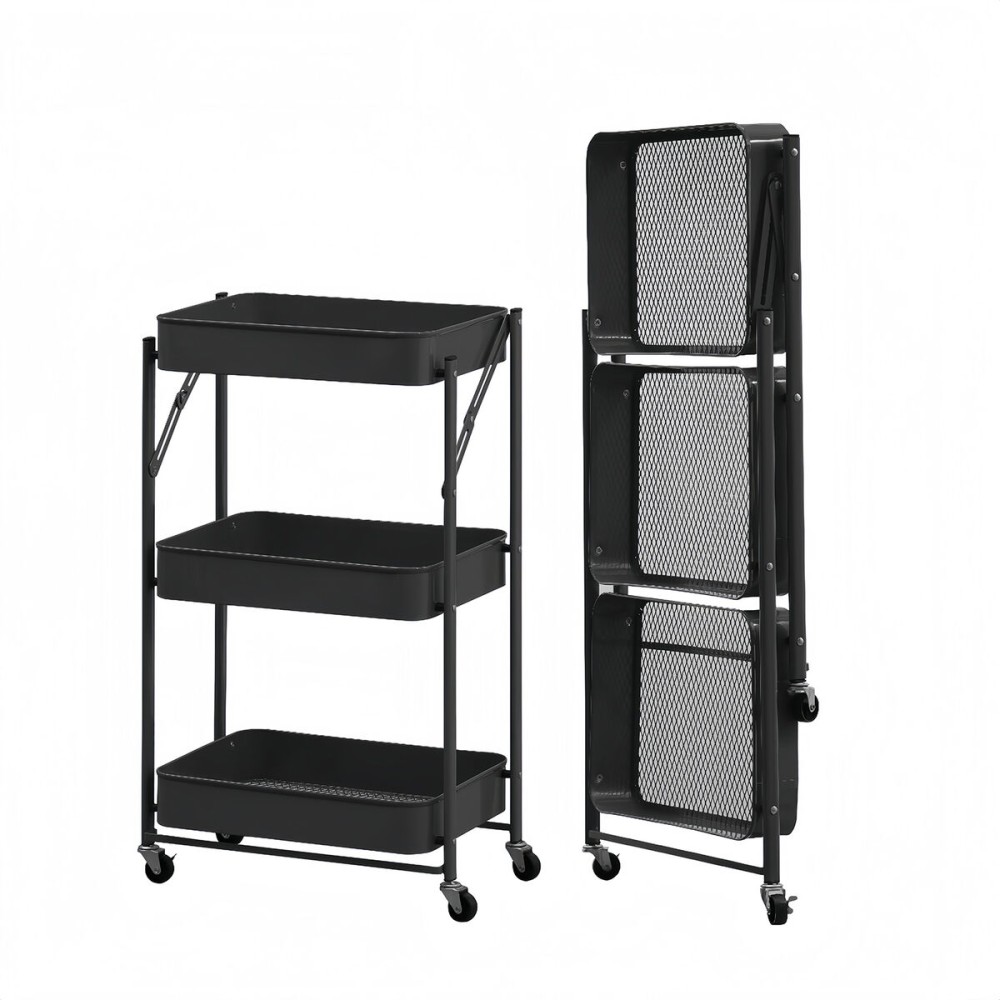 Vegetable trolley Versa Black Metal