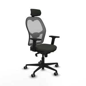 Chaise de Bureau avec Appui-tête Piqueras y Crespo 2D036G2 Noir