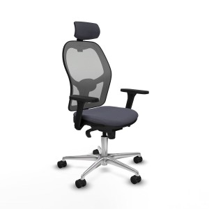 Chaise de Bureau avec Appui-tête Piqueras y Crespo 3D086N2 Gris foncé