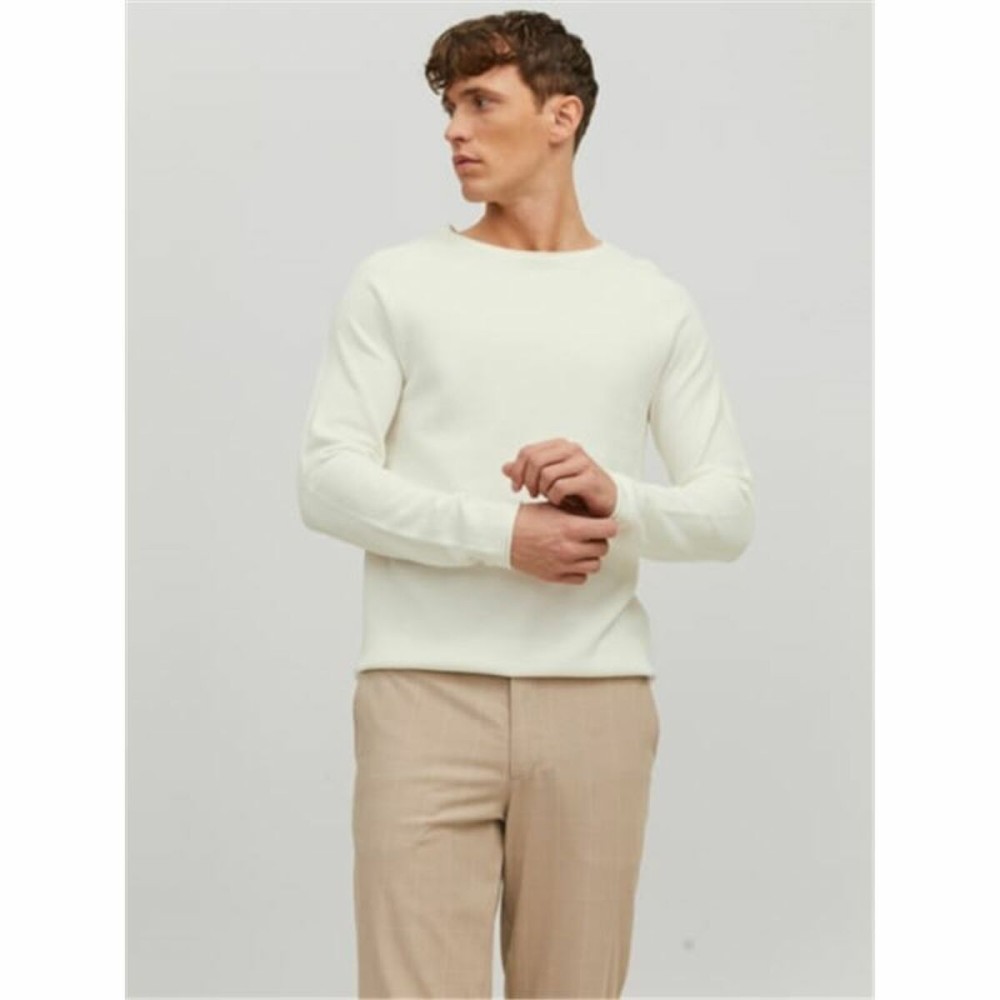 Men’s Sweatshirt without Hood Jack & Jones ehill Knit Cloud Dancer