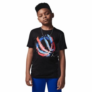 Child's Short Sleeve T-Shirt Jordan Jdb Bball Fire Ss Black