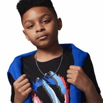 Child's Short Sleeve T-Shirt Jordan Jdb Bball Fire Ss Black