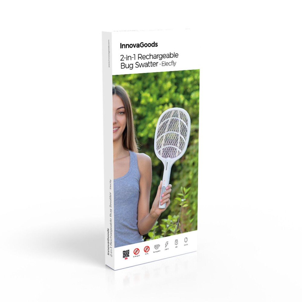 2-in-1 wiederaufladbares Racket zum Insektenvernichten mit UV-Licht Elecfly InnovaGoods