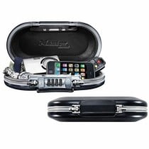 Tragbarer Safe mit Sicherheitskabel Master Lock 5900EURD Schwarz ABS 6 x 12,9 x 24 cm