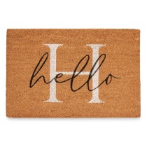 Fußmatte Hello Weiß natürlich 60 x 1 x 40 cm (12 Stück)
