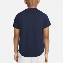 Child's Short Sleeve T-Shirt Nike Court Dri-FIT Victory Navy Blue