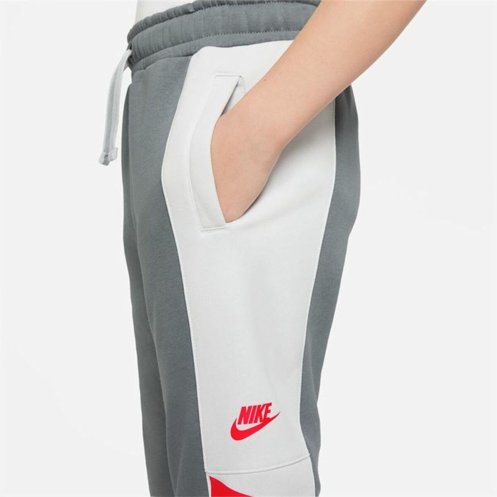 Children's Tracksuit Bottoms Nike Sportswear White Dark grey
