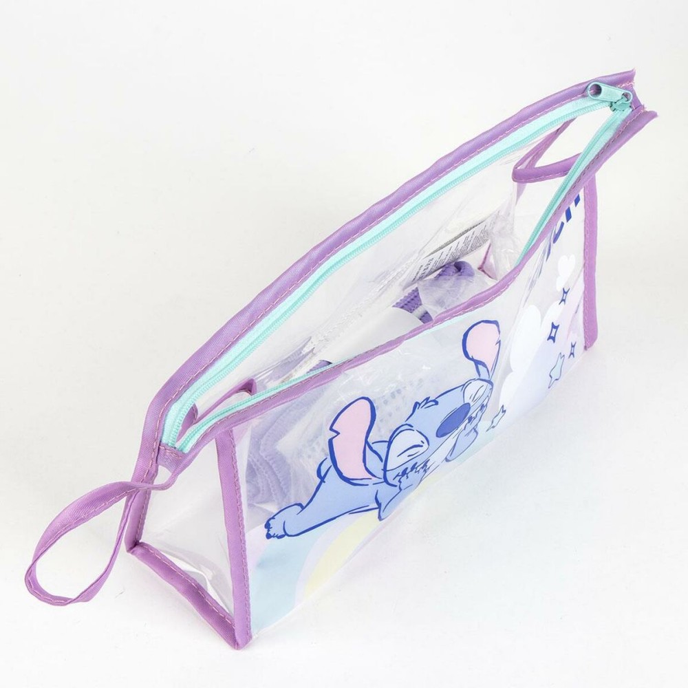 Trousse de Toilette avec Accessoires Stitch Lila 23 x 15 x 8 cm