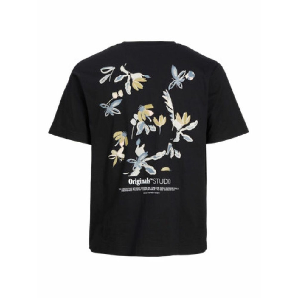 Herren Kurzarm-T-Shirt Jack & Jones JORVARENNA PAINTED BACK TEE Schwarz