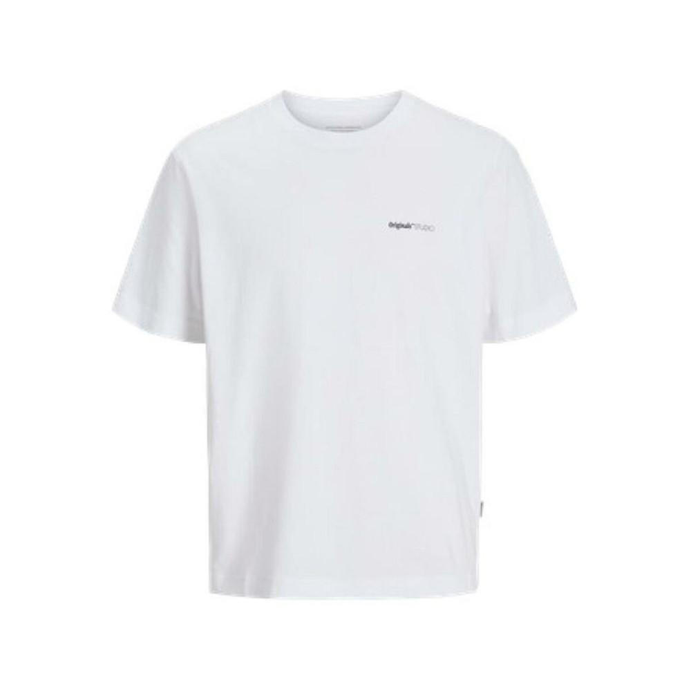 Herren Kurzarm-T-Shirt Jack & Jones JORVARENNA PAINTED BACK TEE Weiß