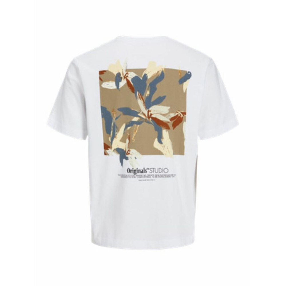 Herren Kurzarm-T-Shirt Jack & Jones JORVARENNA PAINTED BACK TEE Weiß