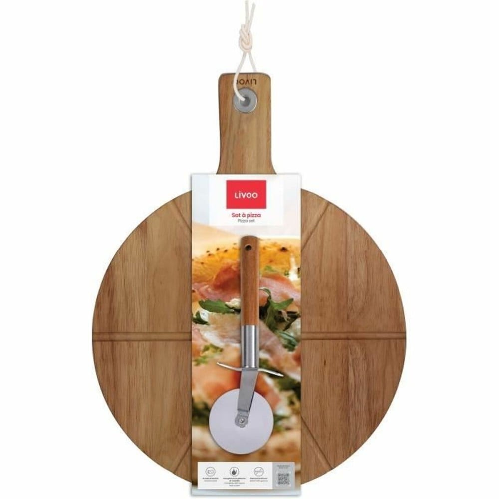 Découpeur de Pizza Livoo Bois d'acacia 30 x 45 cm