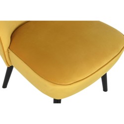 Armchair DKD Home Decor Yellow Wood 56 x 70 x 71 cm