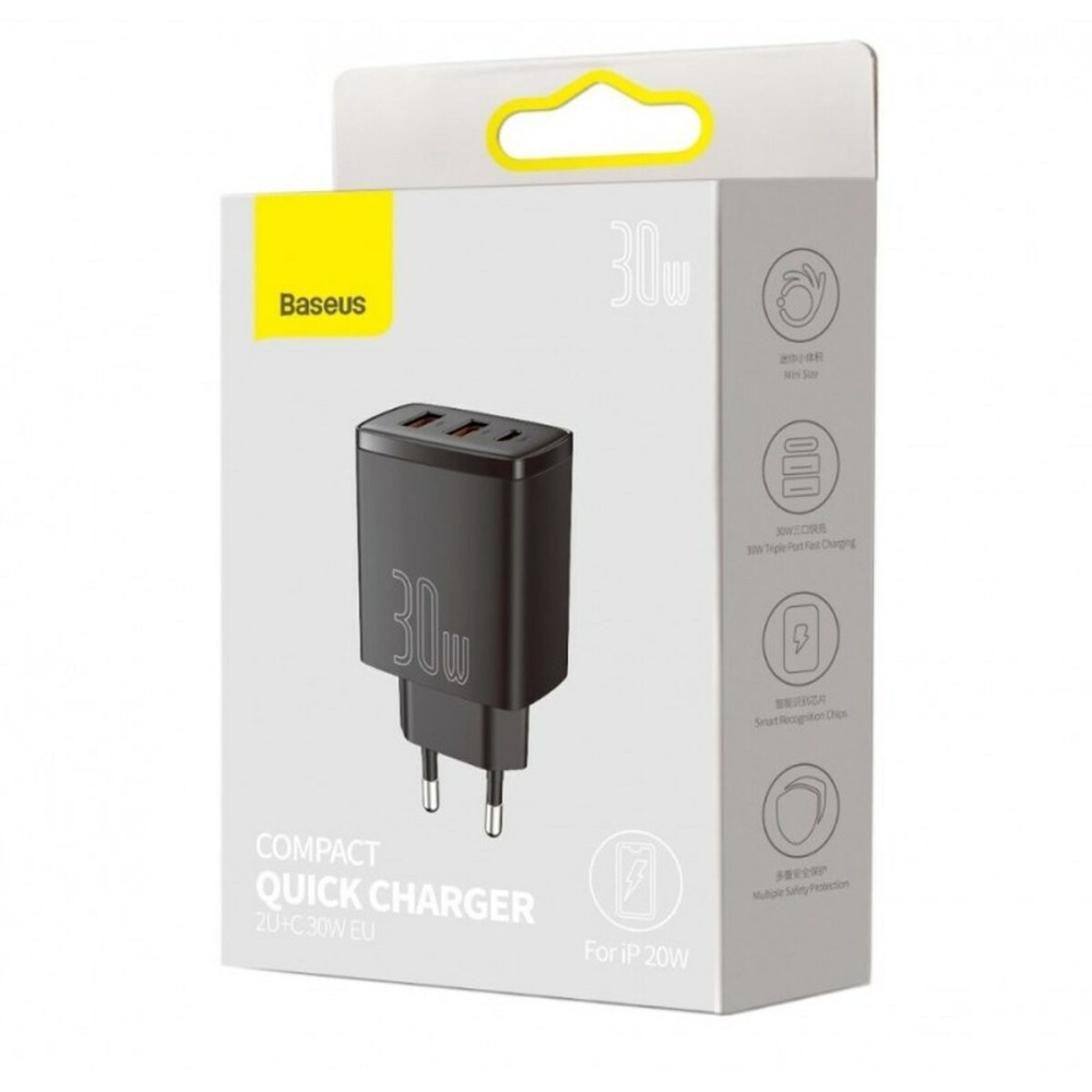 Chargeur mural Baseus CCXJ-E01 Noir 30 W (1 Unité)