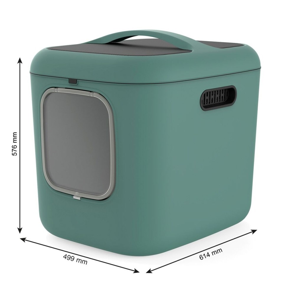 Cat Litter Box Rotho Green Plastic