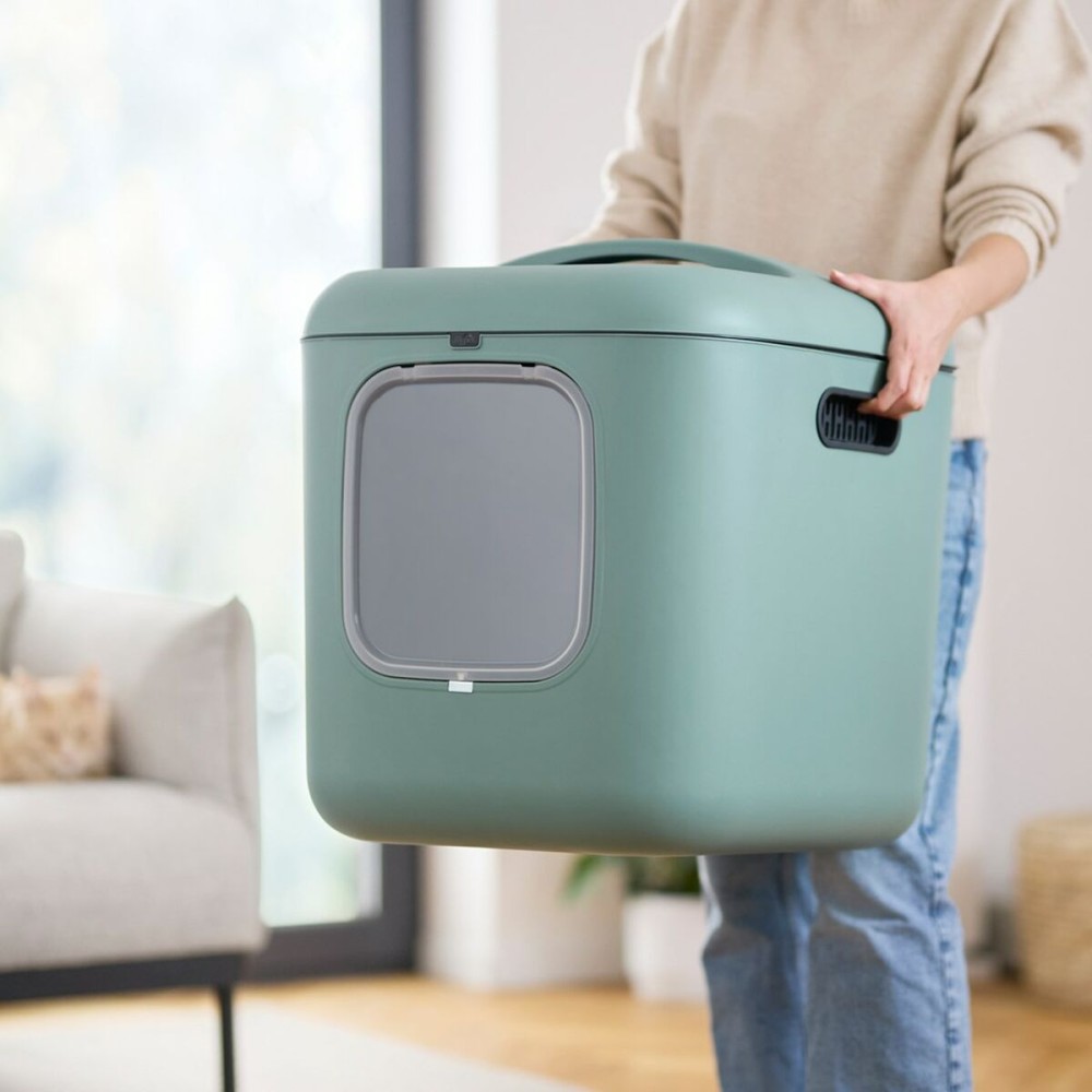 Cat Litter Box Rotho Green Plastic