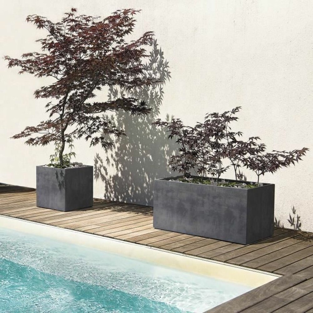 Jardinière auto-arrosante Deroma Anthracite 79 cm Plastique Rectangulaire
