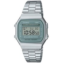 Unisex-Uhr Casio A168WA-3AYES grün Silberfarben (Ø 36 mm) (Ø 35 mm)
