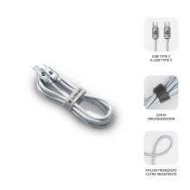 USB-C zu USB-C-Kabel Subblim OPTIMUS Weiß 2 m