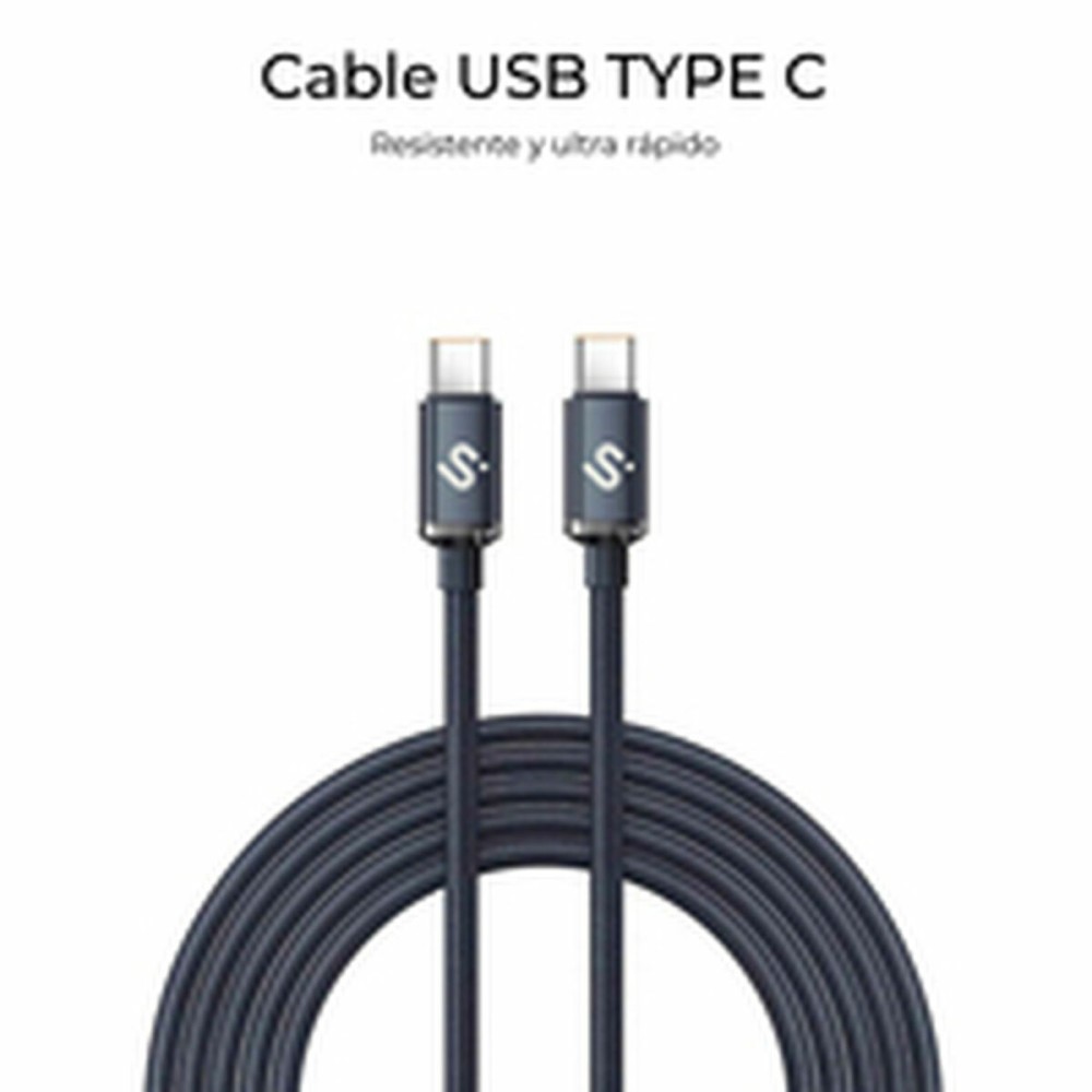 USB-C zu USB-C-Kabel Subblim OPTIMUS Schwarz 1 m