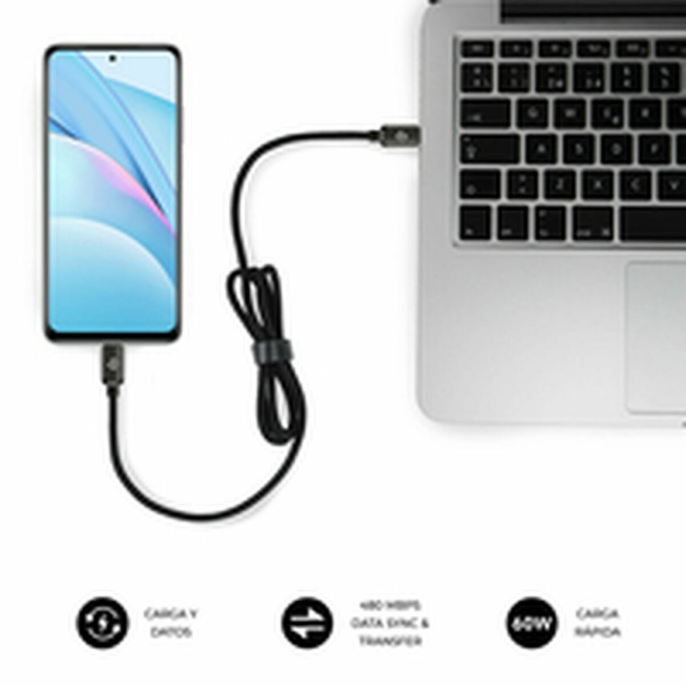 USB-C zu USB-C-Kabel Subblim OPTIMUS Schwarz 1 m