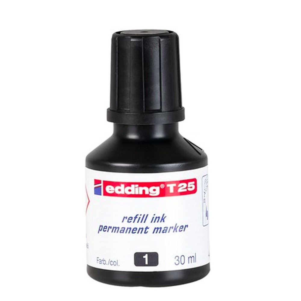 Refill ink Edding T25 Permanent Black 30 ml (10 Units)