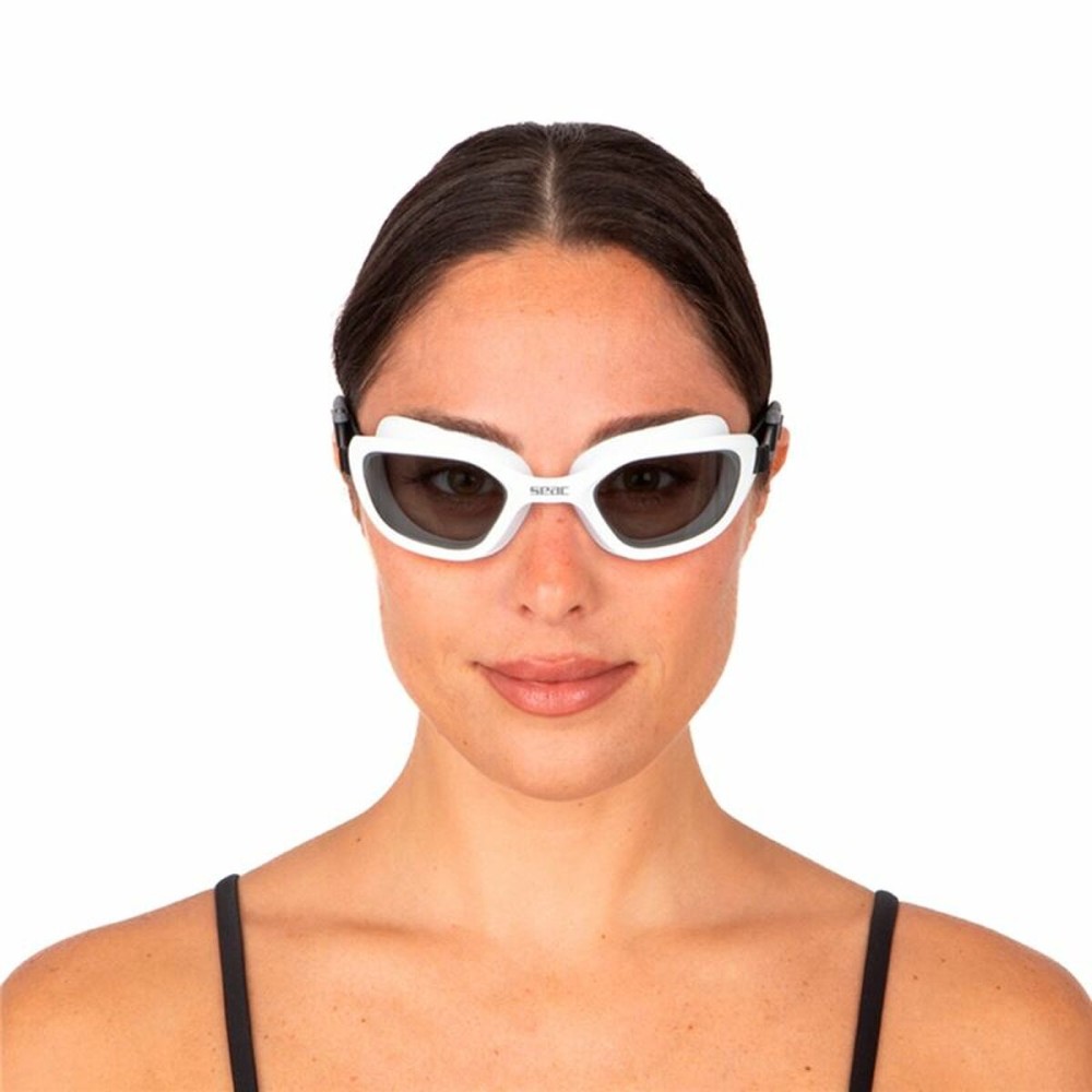 Swimming Goggles Seac Mood White Black One size