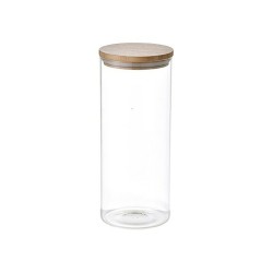 Set de 3 Boites San Ignacio Verre Transparent Bambou