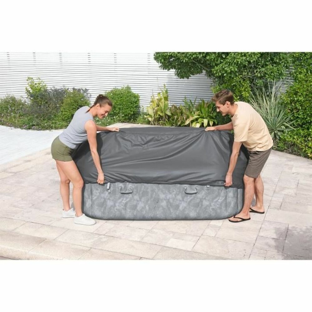 Poolabdeckung Spa Bestway EnergySense 230 x 230 cm Grau
